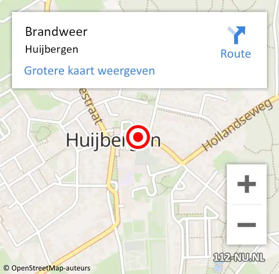 Locatie op kaart van de 112 melding: Brandweer Huijbergen op 2 november 2021 22:54