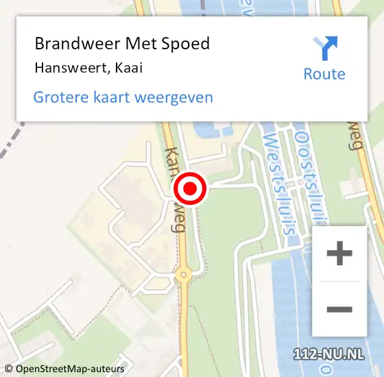 Locatie op kaart van de 112 melding: Brandweer Met Spoed Naar Hansweert, Kaai op 28 juni 2014 00:45