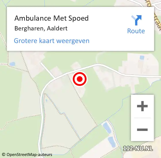 Locatie op kaart van de 112 melding: Ambulance Met Spoed Naar Bergharen, Aaldert op 3 november 2021 13:57