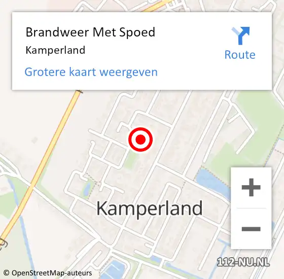 Locatie op kaart van de 112 melding: Brandweer Met Spoed Naar Kamperland op 3 november 2021 15:24