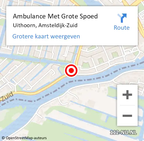 Locatie op kaart van de 112 melding: Ambulance Met Grote Spoed Naar Uithoorn, Amsteldijk-Zuid op 3 november 2021 16:10