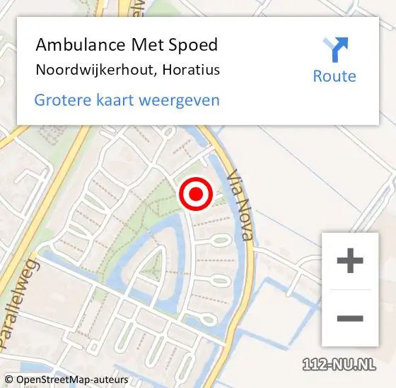 Locatie op kaart van de 112 melding: Ambulance Met Spoed Naar Noordwijkerhout, Horatius op 3 november 2021 16:20