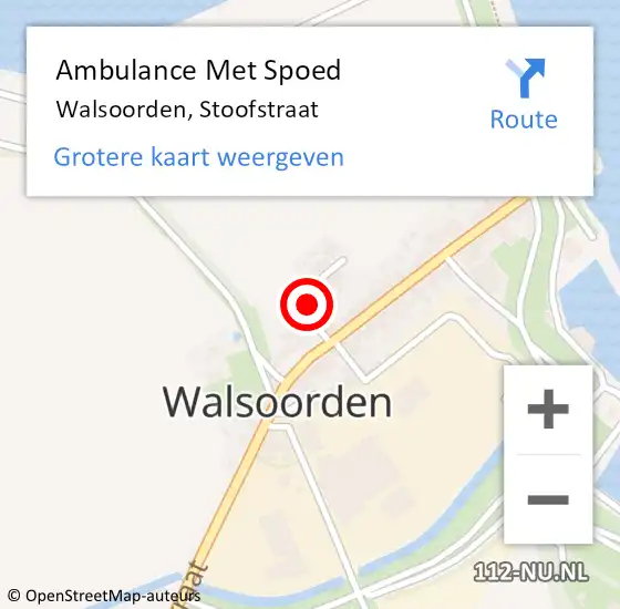 Locatie op kaart van de 112 melding: Ambulance Met Spoed Naar Walsoorden, Stoofstraat op 28 juni 2014 04:38