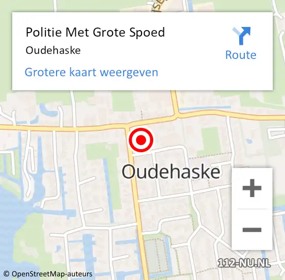 Locatie op kaart van de 112 melding: Politie Met Grote Spoed Naar Oudehaske op 3 november 2021 19:33