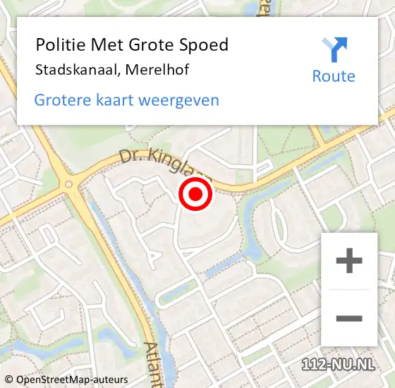 Locatie op kaart van de 112 melding: Politie Met Grote Spoed Naar Stadskanaal, Merelhof op 3 november 2021 22:03