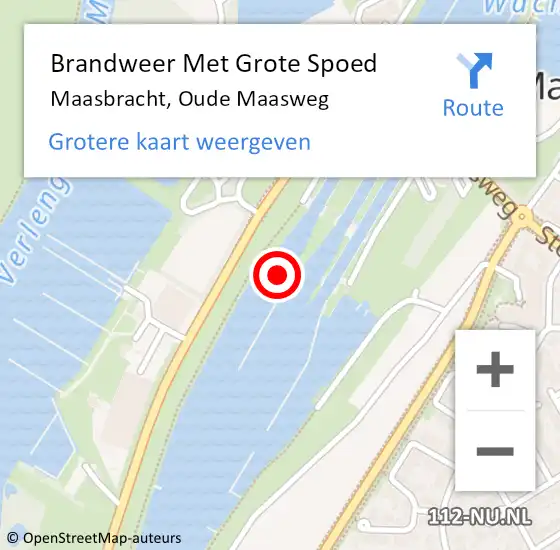 Locatie op kaart van de 112 melding: Brandweer Met Grote Spoed Naar Maasbracht, Oude Maasweg op 3 november 2021 22:55