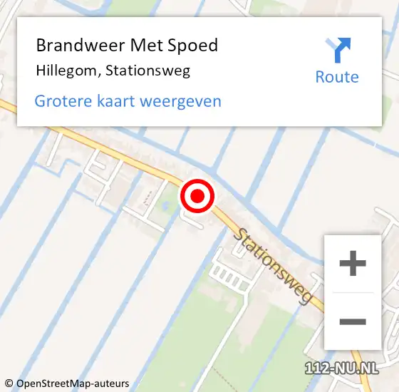 Locatie op kaart van de 112 melding: Brandweer Met Spoed Naar Hillegom, Stationsweg op 28 juni 2014 06:19