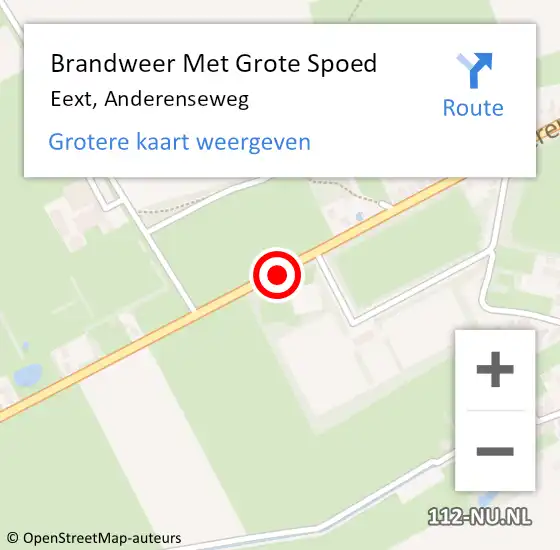 Locatie op kaart van de 112 melding: Brandweer Met Grote Spoed Naar Eext, Anderenseweg op 6 oktober 2013 15:21