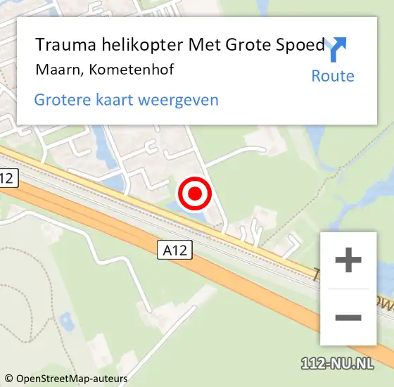 Locatie op kaart van de 112 melding: Trauma helikopter Met Grote Spoed Naar Maarn, Kometenhof op 4 november 2021 08:06