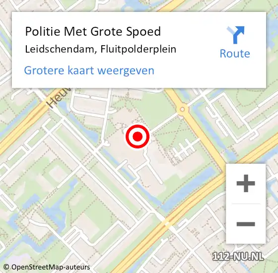 Locatie op kaart van de 112 melding: Politie Met Grote Spoed Naar Leidschendam, Fluitpolderplein op 4 november 2021 08:25