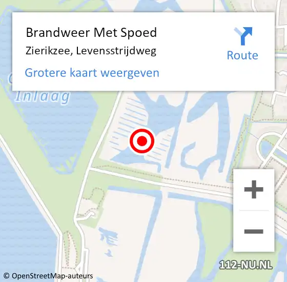 Locatie op kaart van de 112 melding: Brandweer Met Spoed Naar Zierikzee, Levensstrijdweg op 4 november 2021 09:14