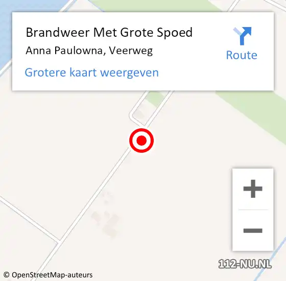 Locatie op kaart van de 112 melding: Brandweer Met Grote Spoed Naar Anna Paulowna, Veerweg op 4 november 2021 16:36