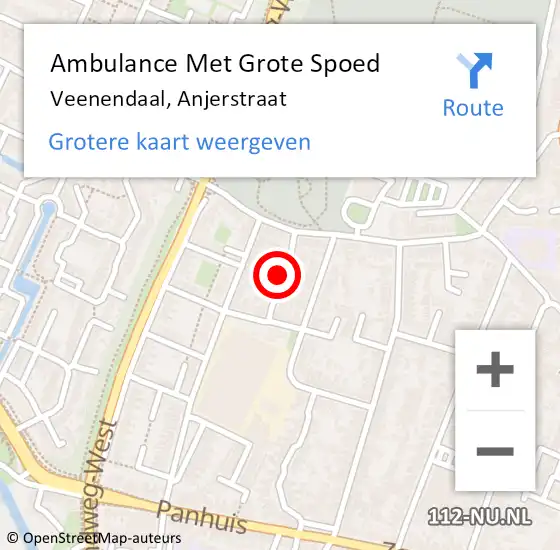 Locatie op kaart van de 112 melding: Ambulance Met Grote Spoed Naar Veenendaal, Anjerstraat op 5 november 2021 01:11