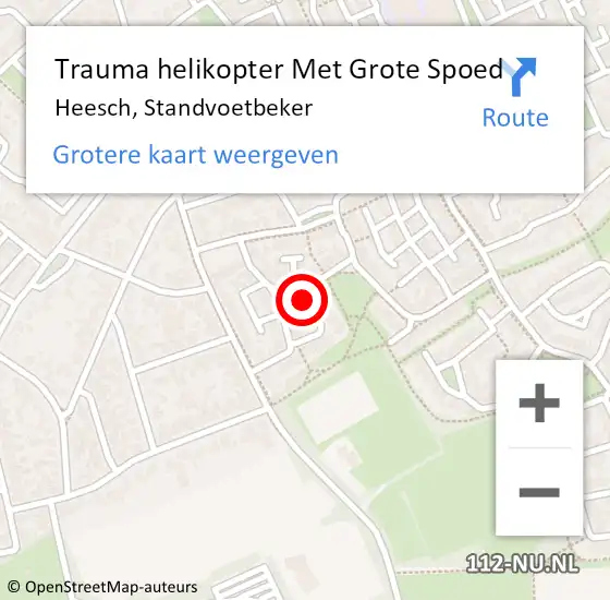 Locatie op kaart van de 112 melding: Trauma helikopter Met Grote Spoed Naar Heesch, Standvoetbeker op 5 november 2021 08:15