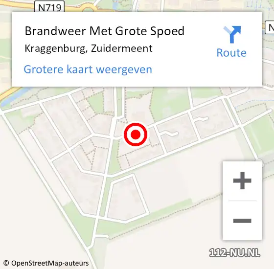 Locatie op kaart van de 112 melding: Brandweer Met Grote Spoed Naar Kraggenburg, Zuidermeent op 5 november 2021 09:52