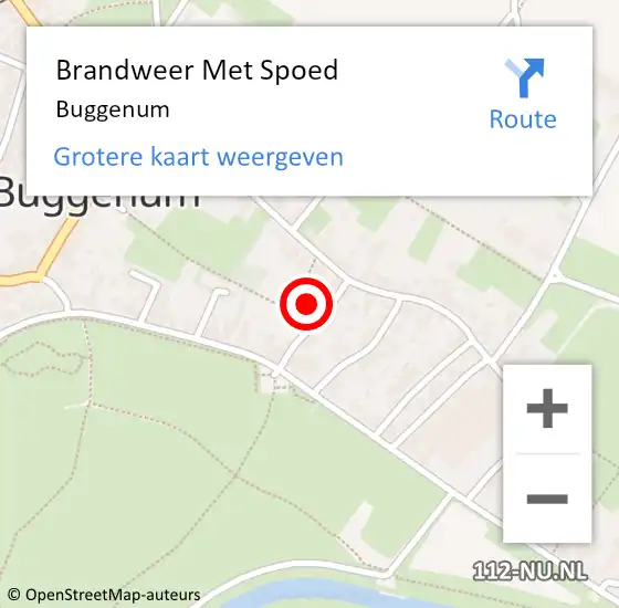 Locatie op kaart van de 112 melding: Brandweer Met Spoed Naar Buggenum op 5 november 2021 14:16