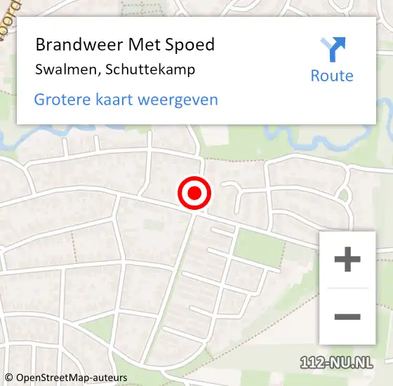 Locatie op kaart van de 112 melding: Brandweer Met Spoed Naar Swalmen, Schuttekamp op 5 november 2021 15:56