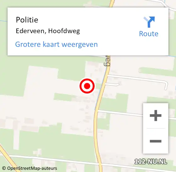 Locatie op kaart van de 112 melding: Politie Ederveen, Hoofdweg op 5 november 2021 16:30