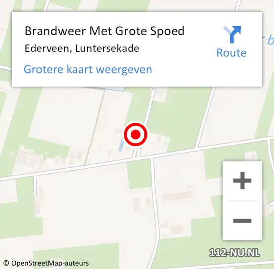 Locatie op kaart van de 112 melding: Brandweer Met Grote Spoed Naar Ederveen, Luntersekade op 5 november 2021 17:33