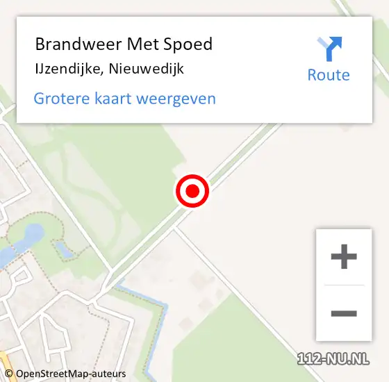 Locatie op kaart van de 112 melding: Brandweer Met Spoed Naar IJzendijke, Nieuwedijk op 28 juni 2014 11:12