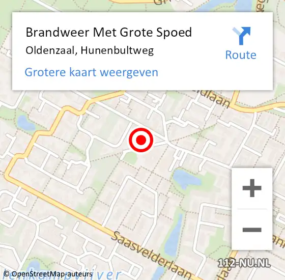 Locatie op kaart van de 112 melding: Brandweer Met Grote Spoed Naar Oldenzaal, Hunenbultweg op 5 november 2021 22:01