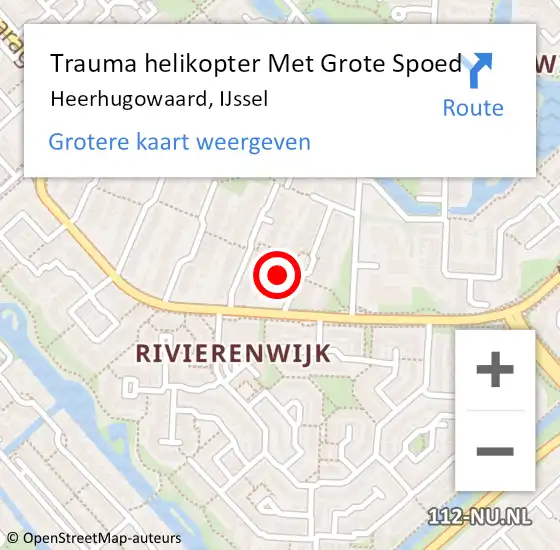 Locatie op kaart van de 112 melding: Trauma helikopter Met Grote Spoed Naar Heerhugowaard, IJssel op 6 november 2021 11:09