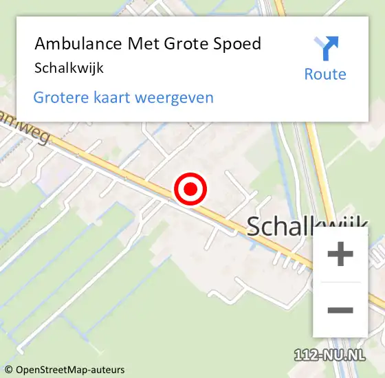 Locatie op kaart van de 112 melding: Ambulance Met Grote Spoed Naar Schalkwijk op 6 november 2021 11:30