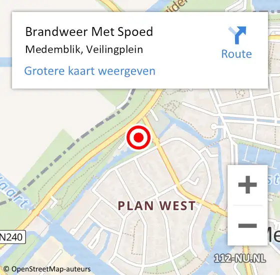 Locatie op kaart van de 112 melding: Brandweer Met Spoed Naar Medemblik, Veilingplein op 28 juni 2014 12:13