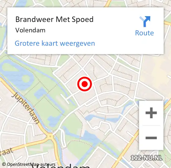 Locatie op kaart van de 112 melding: Brandweer Met Spoed Naar Volendam op 6 november 2021 12:23