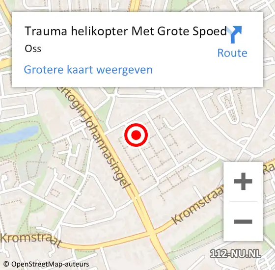 Locatie op kaart van de 112 melding: Trauma helikopter Met Grote Spoed Naar Oss op 6 november 2021 15:51