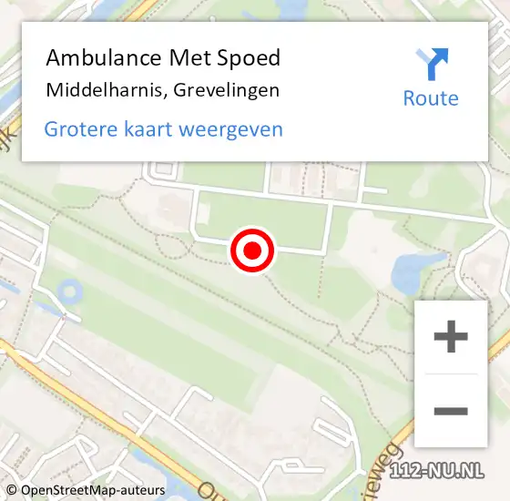 Locatie op kaart van de 112 melding: Ambulance Met Spoed Naar Middelharnis, Grevelingen op 6 november 2021 16:46