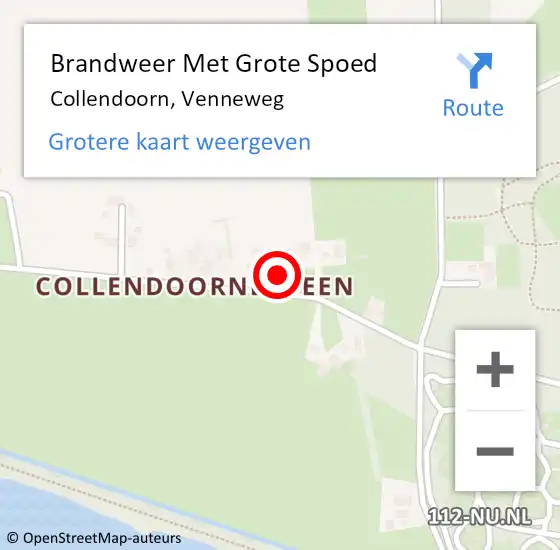 Locatie op kaart van de 112 melding: Brandweer Met Grote Spoed Naar Collendoorn, Venneweg op 6 november 2021 17:42