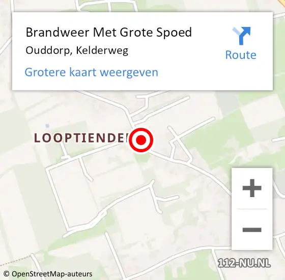 Locatie op kaart van de 112 melding: Brandweer Met Grote Spoed Naar Ouddorp, Kelderweg op 6 november 2021 21:09