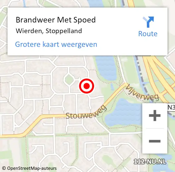 Locatie op kaart van de 112 melding: Brandweer Met Spoed Naar Wierden, Stoppelland op 6 november 2021 21:12