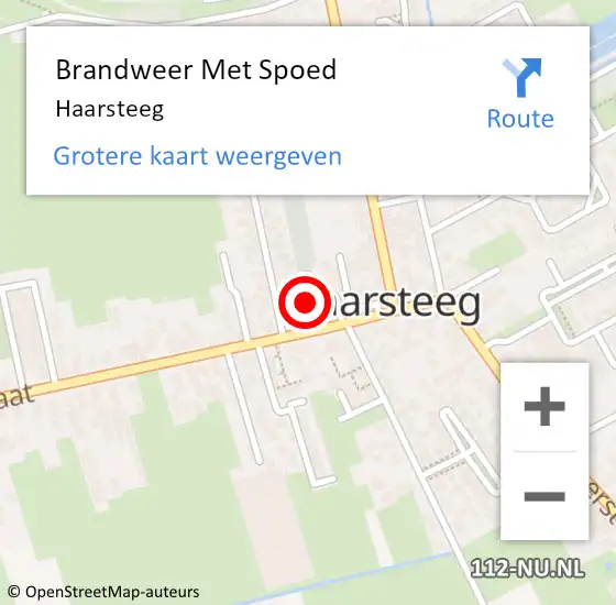 Locatie op kaart van de 112 melding: Brandweer Met Spoed Naar Haarsteeg op 7 november 2021 11:00