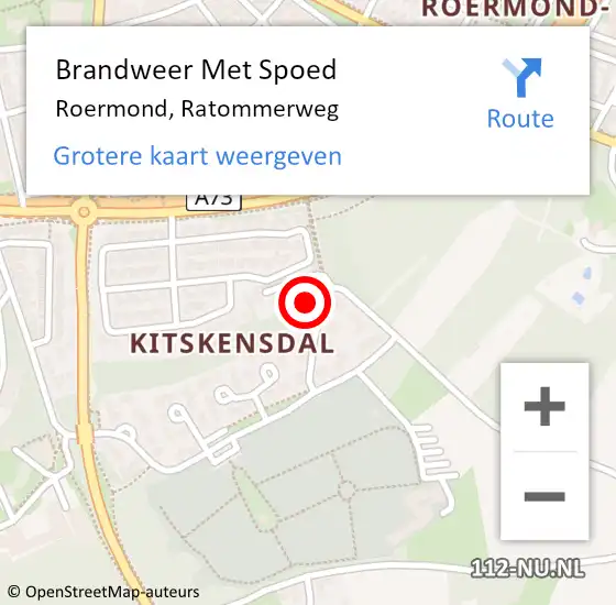 Locatie op kaart van de 112 melding: Brandweer Met Spoed Naar Roermond, Ratommerweg op 7 november 2021 13:13