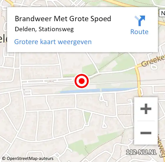 Locatie op kaart van de 112 melding: Brandweer Met Grote Spoed Naar Delden, Stationsweg op 7 november 2021 14:10