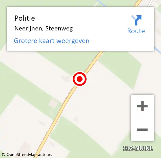 Locatie op kaart van de 112 melding: Politie Neerijnen, Steenweg op 28 juni 2014 14:24