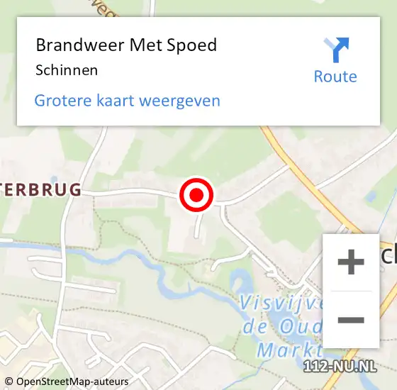 Locatie op kaart van de 112 melding: Brandweer Met Spoed Naar Schinnen op 7 november 2021 16:01