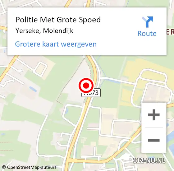 Locatie op kaart van de 112 melding: Politie Met Grote Spoed Naar Yerseke, Molendijk op 7 november 2021 23:33