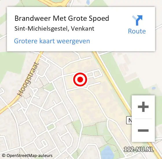 Locatie op kaart van de 112 melding: Brandweer Met Grote Spoed Naar Sint-Michielsgestel, Venkant op 8 november 2021 00:28