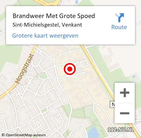 Locatie op kaart van de 112 melding: Brandweer Met Grote Spoed Naar Sint-Michielsgestel, Venkant op 8 november 2021 00:31
