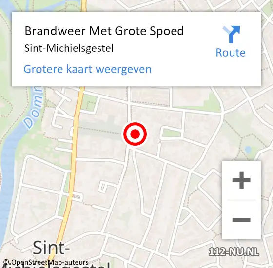 Locatie op kaart van de 112 melding: Brandweer Met Grote Spoed Naar Sint-Michielsgestel op 8 november 2021 00:35