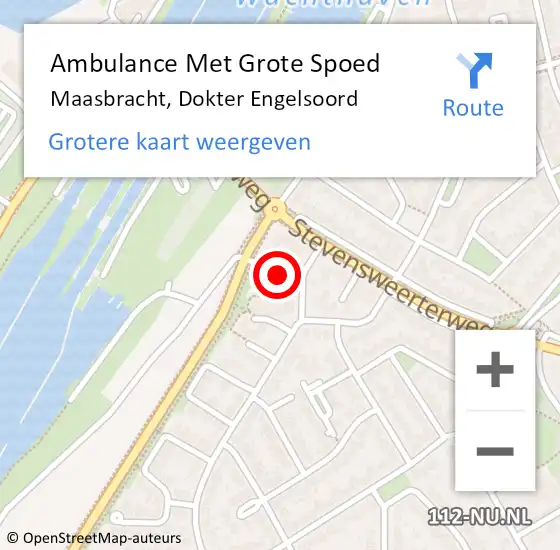 Locatie op kaart van de 112 melding: Ambulance Met Grote Spoed Naar Maasbracht, Dokter Engelsoord op 8 november 2021 07:51