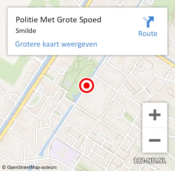 Locatie op kaart van de 112 melding: Politie Met Grote Spoed Naar Smilde op 8 november 2021 08:05