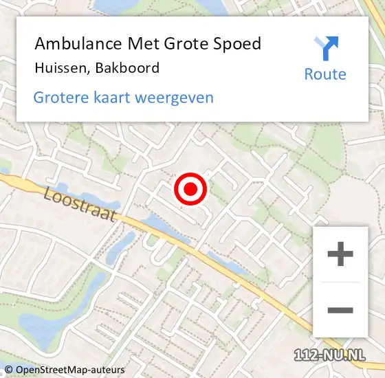 Locatie op kaart van de 112 melding: Ambulance Met Grote Spoed Naar Huissen, Bakboord op 8 november 2021 12:31