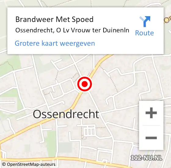 Locatie op kaart van de 112 melding: Brandweer Met Spoed Naar Ossendrecht, O Lv Vrouw ter Duinenln op 8 november 2021 16:35