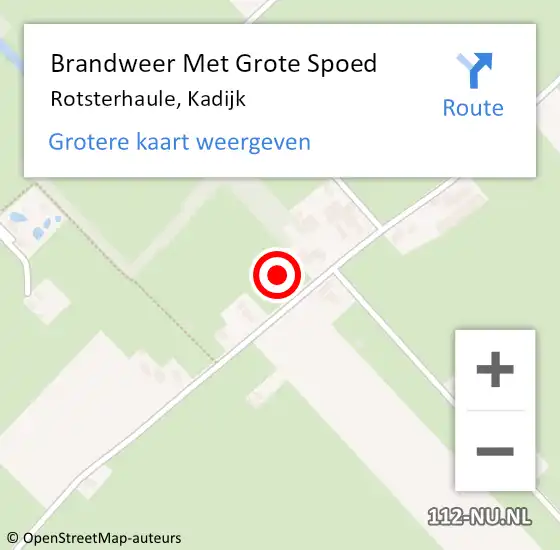 Locatie op kaart van de 112 melding: Brandweer Met Grote Spoed Naar Rotsterhaule, Kadijk op 8 november 2021 17:34