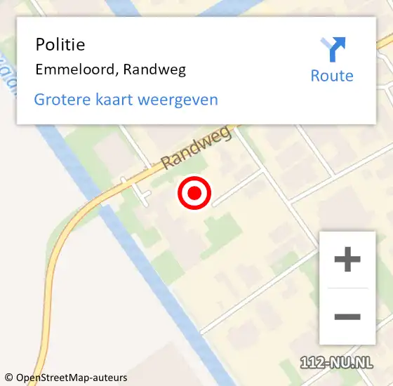 Locatie op kaart van de 112 melding: Politie Emmeloord, Randweg op 8 november 2021 18:22