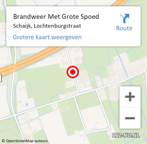 Locatie op kaart van de 112 melding: Brandweer Met Grote Spoed Naar Schaijk, Lochtenburgstraat op 8 november 2021 18:59